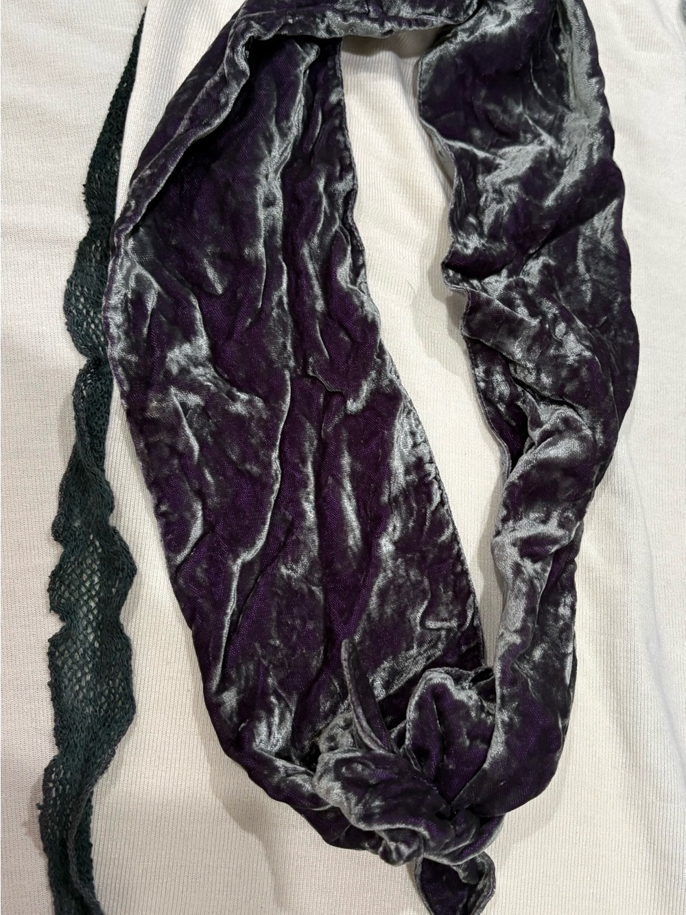 Franco Ferriari Purple iridescent Velvet Scarf Wrap